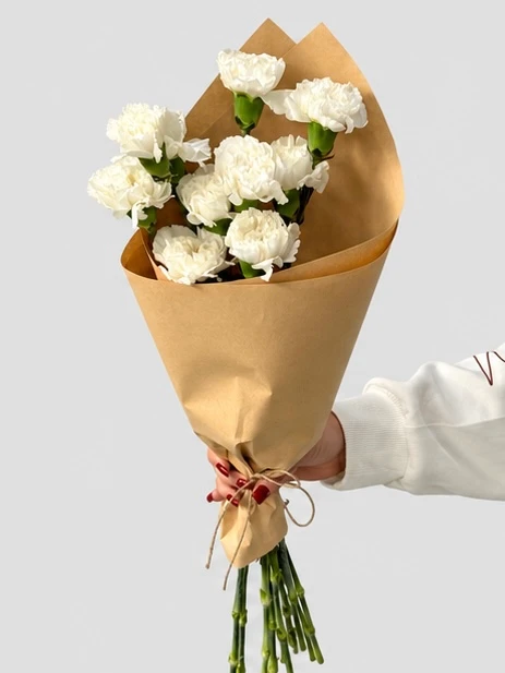 Банч гвоздика белая (10 шт), изображение 3